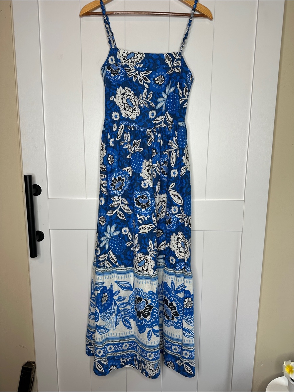 Rachel Zoe Blue and White Floral Maxi Dress Size XS